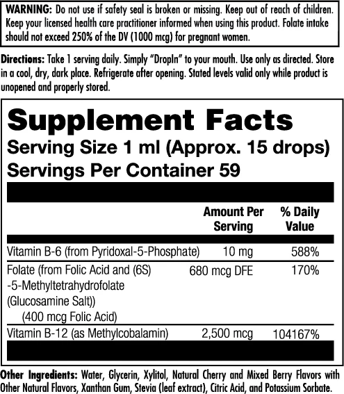B-6 B-12 Folic Acid DropIns™ Berry - Image 3