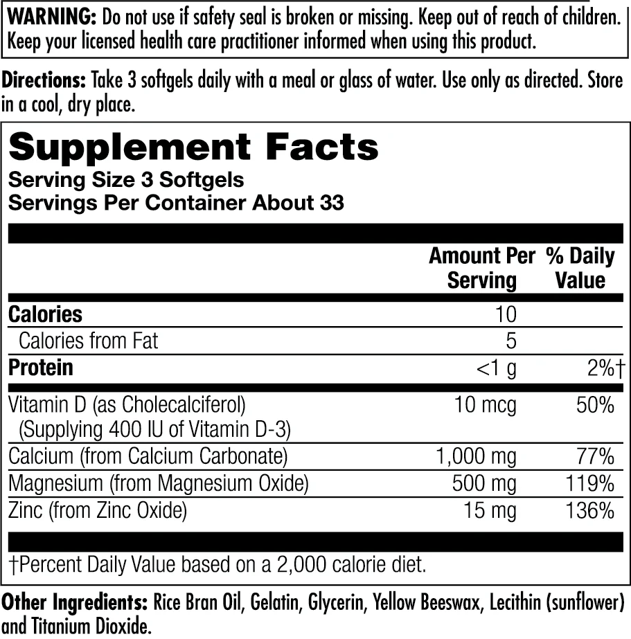 Calcium+ ActivGels™ Softgels 1000 mg - Image 4