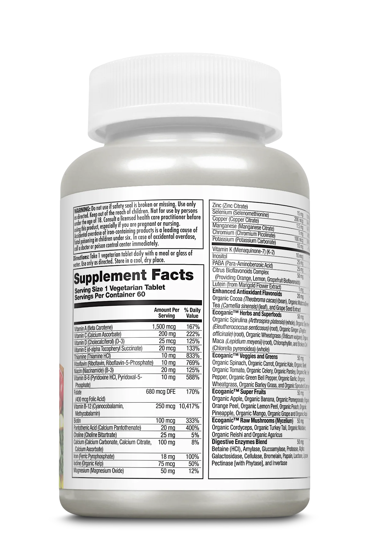 Enhanced Energy® Once Daily Whole Food Multivitamin VegCaps - Image 3
