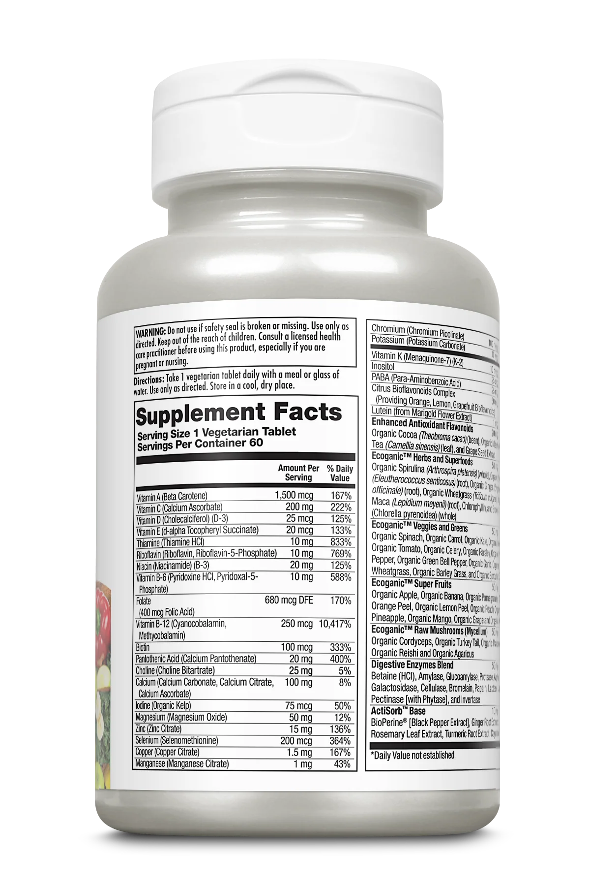 Enhanced Energy® Whole Food Multivitamin Iron-Free VegCap - Image 3
