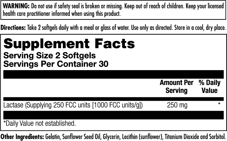 Lactase Enzyme ActivGels™ Softgels 250 mg - Image 4