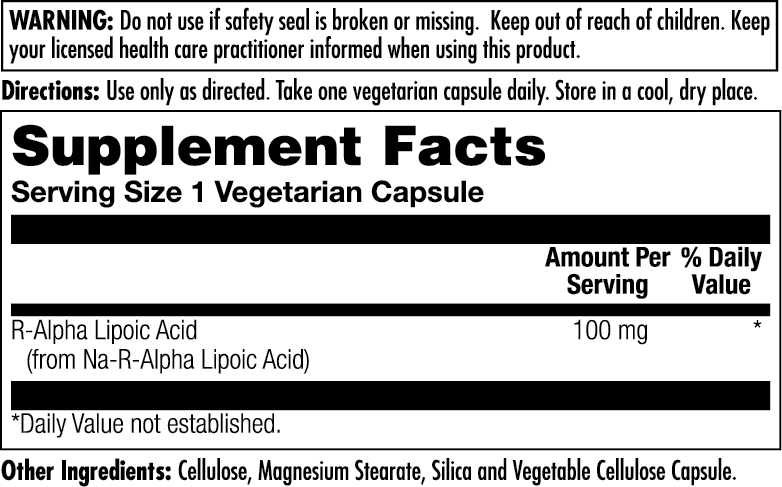 R-Lipoic Acid ActivOxidant™ VegCaps 100 mg - Image 3