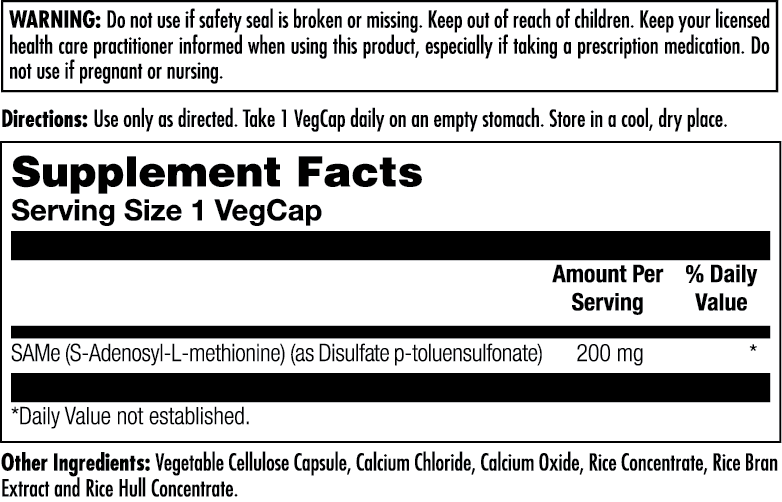SAMe VegCaps 200 mg - Image 3